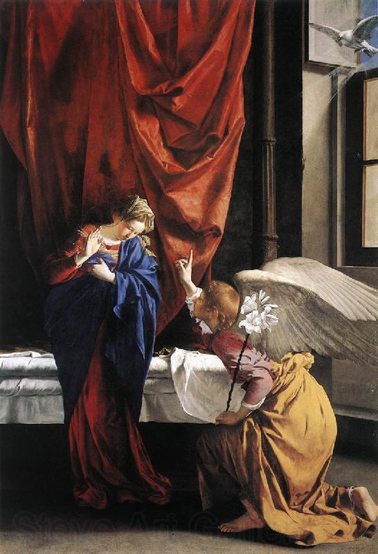 GENTILESCHI, Orazio Annunciation seyh France oil painting art